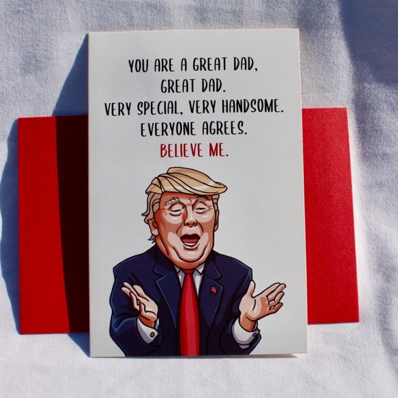 Donald Trump Card for Dad, Funny Birthday Card for Father, Christmas Gift Daddy - Picture 7 of 9